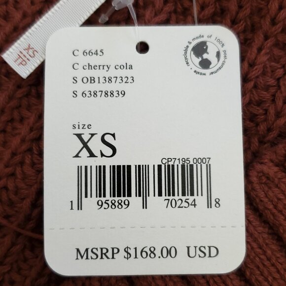 Free People Emilie Sweater Set in Cherry Cola Size XS - NWT - Picture 11 of 13